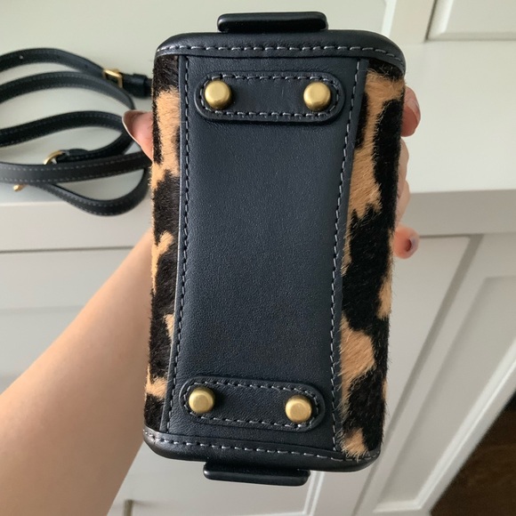 Coach Mini Bag in Black and Tan Animal Print - Picture 15 of 16